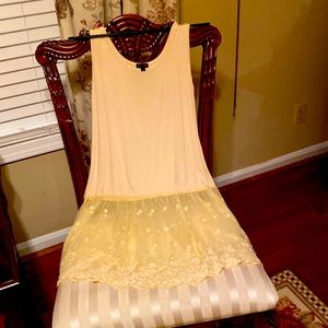 Cream sheer layer to wear with camisole or layered to cover your bottom.Bundle&$